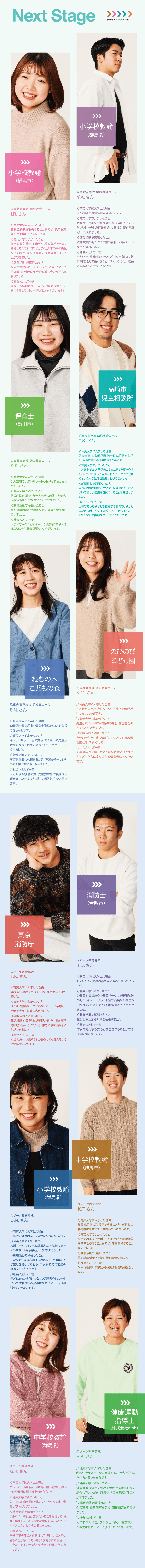 夢を叶えた卒業生たち